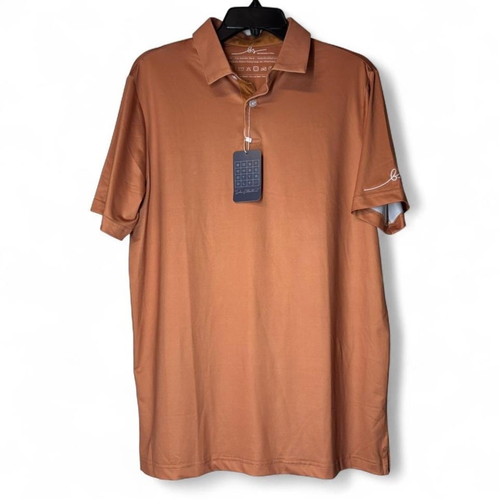 Boston Scott Golf Polo Men S Copper Performance Short Sleeve Modern Fit NWT Core